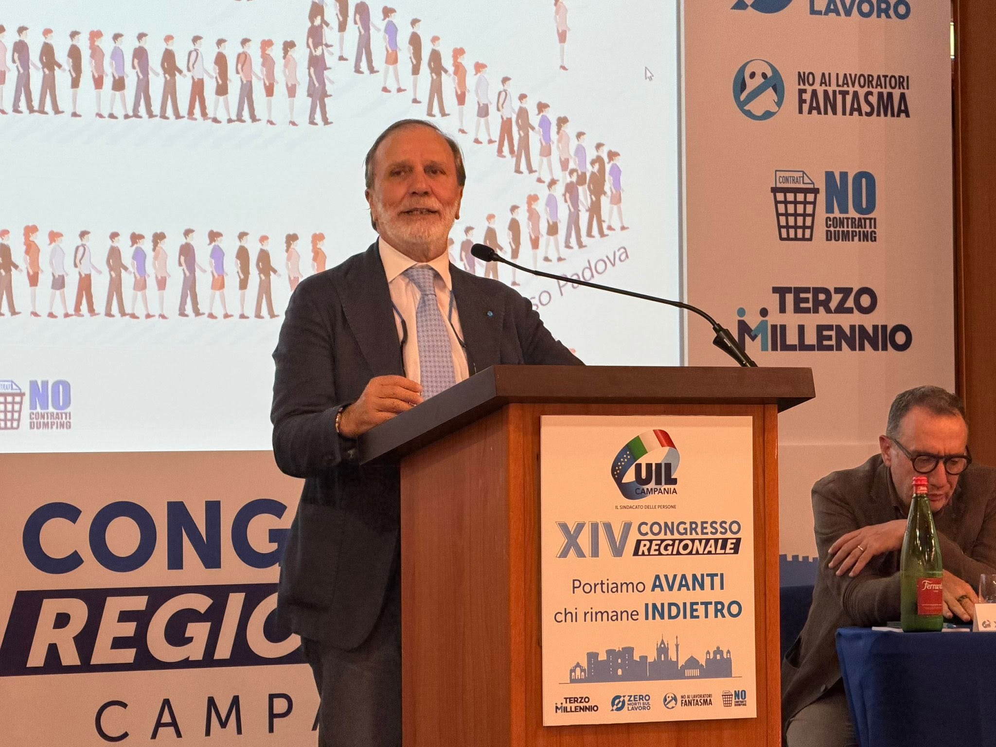 ALLA STAZIONE MARITTIMA DI NAPOLI L’APERTURA DEL XIV CONGRESSO DELLA UIL CAMPANIA. PRECARIETÀ, SICUREZZA SUL LAVORO, FISCO, SANITA’ E INTELLIGENZA ARTIFICIALE ALCUNI DEI TEMI TOCCATI DA GIOVANNI SGAMBATI. A MANFREDI E A FICO: “BENE IL NOSTRO DIALOGO E CONDIVISIONE.