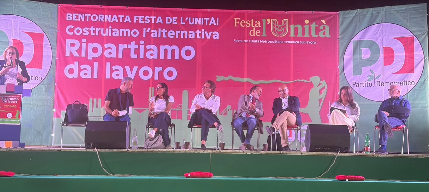 DETASSAZIONE DEGLI AUMENTI CONTRATTUALI, CONTRASTO ALLA PRECARIETÀ E AI CONTRATTI PIRATA SONO I TEMI SU CUI HA DISCUSSO GIOVANNI SGAMBATI ALLA FESTA DELL’UNITA’.